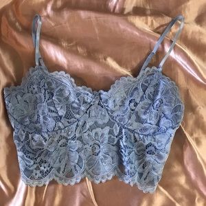 🦋NOT WORN🦋 blue lace shein tank